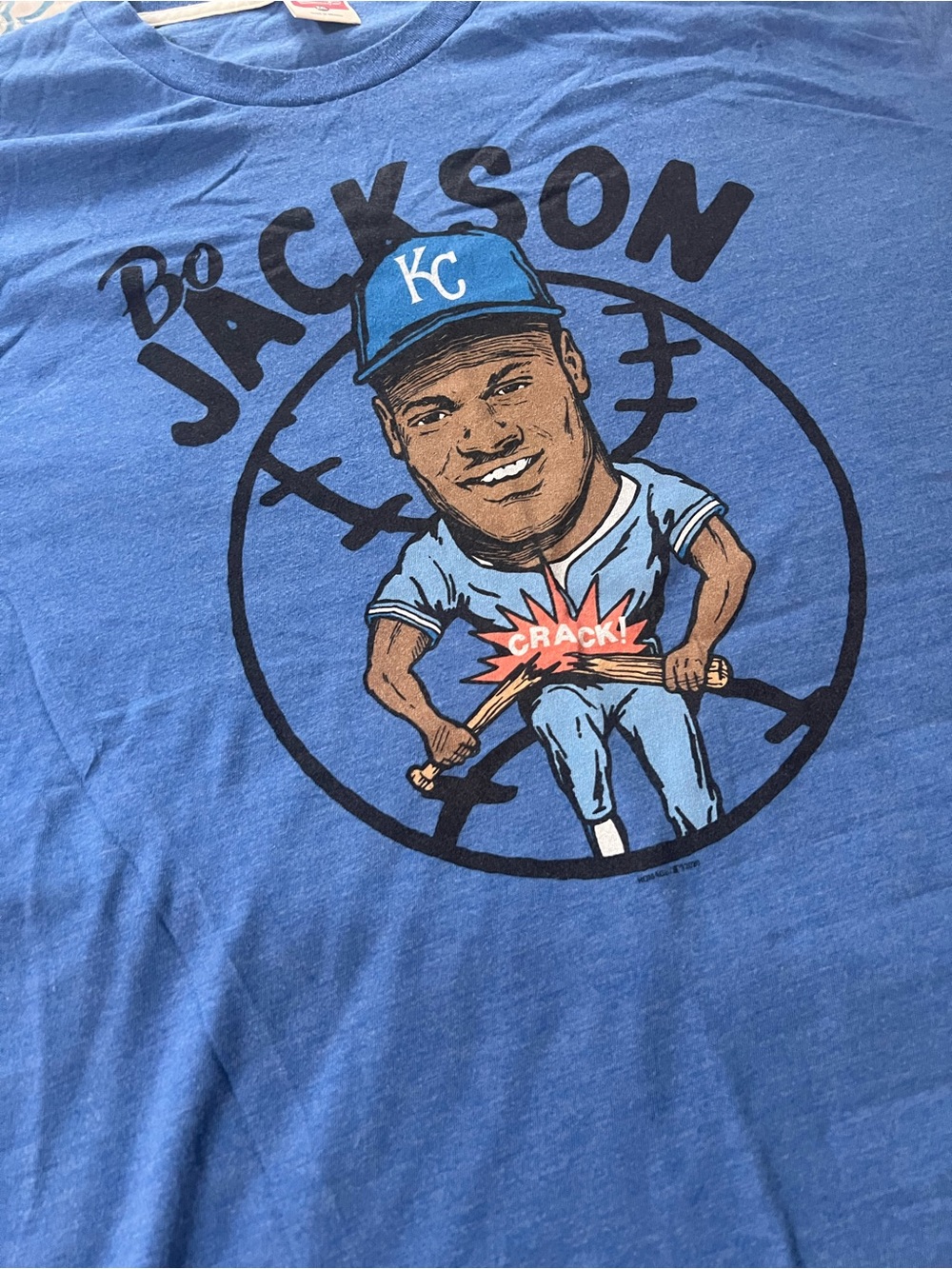 HOMAGE KC Royals Blue Bo Jackson Graphic T-Shirt